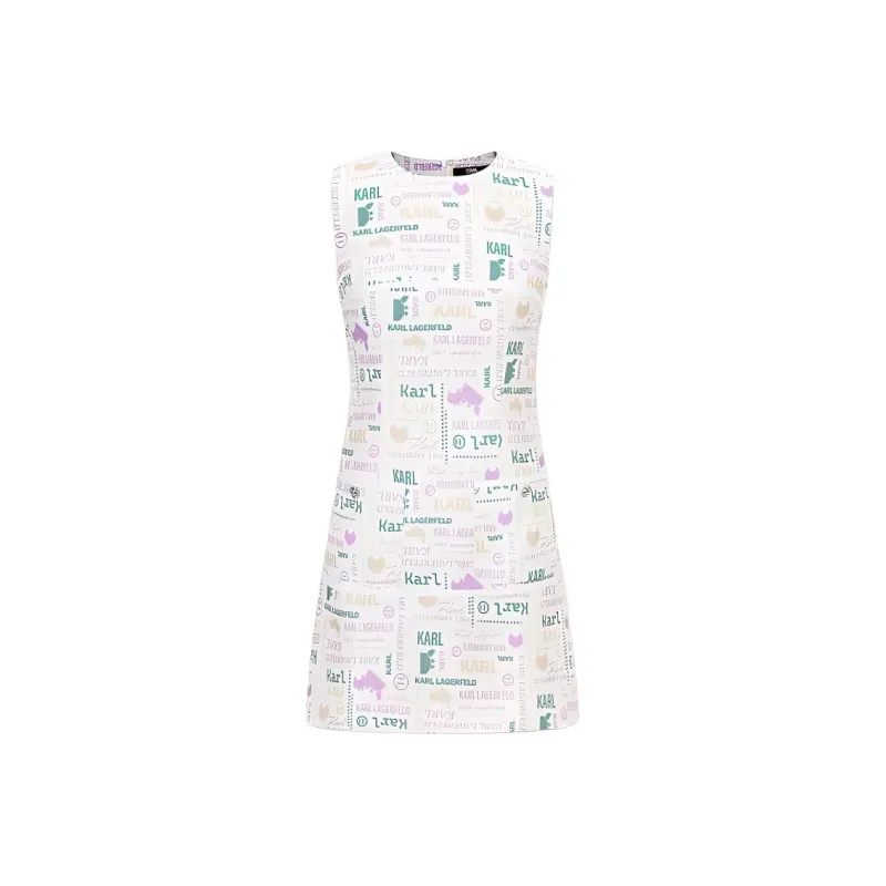 KARL LAGERFELD SS24 Sleeveless Dress Women's White-0