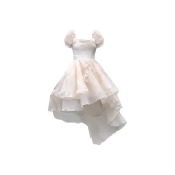 KKX Short Sleeved Dress Women's Beige Apricot