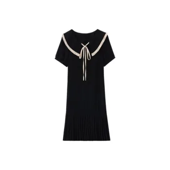 PLANE DRIFT Short Sleeved Dresses Women's Black