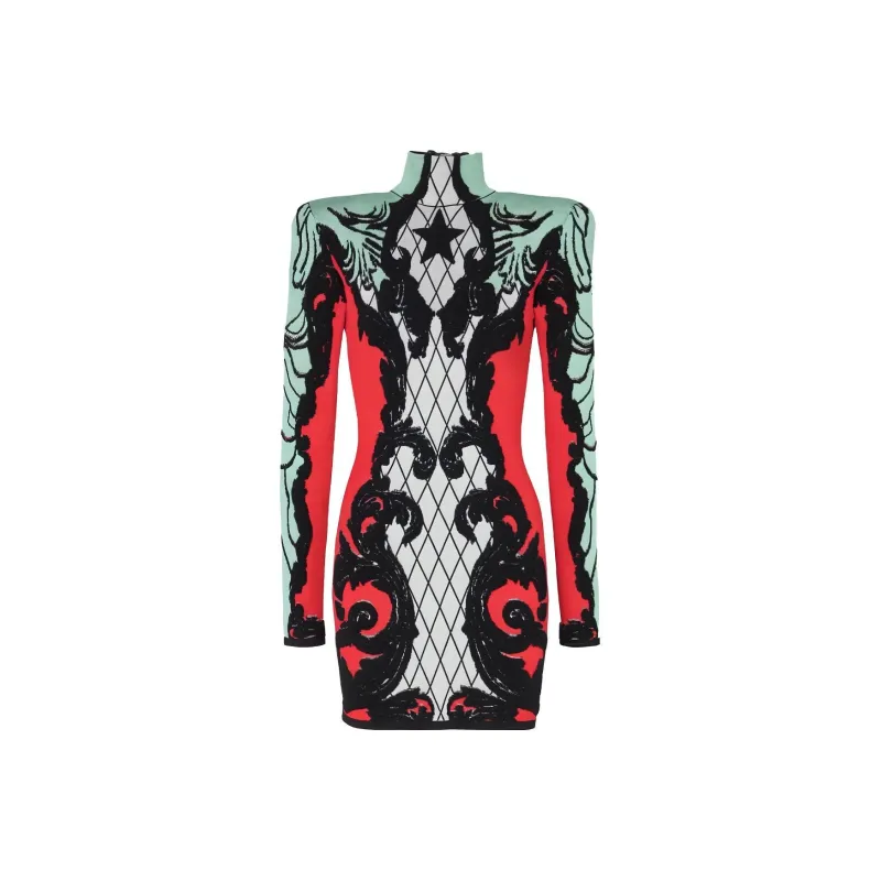 BALMAIN Baroque Jacquard Minidress-0