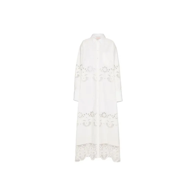 Valentino Long-Sleeved Dresses Women's White-0