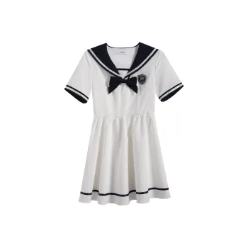 Linjou Short-Sleeved Dresses Women's White