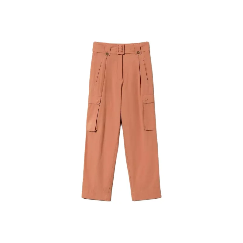 TWINSET MILANO Cargo Pants Women's Orange-0