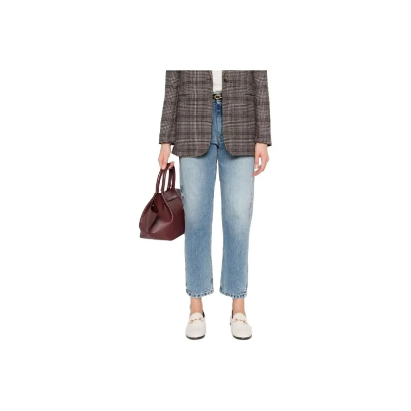 Brunello Cucinelli Logo Patch Straight Leg Jeans-0