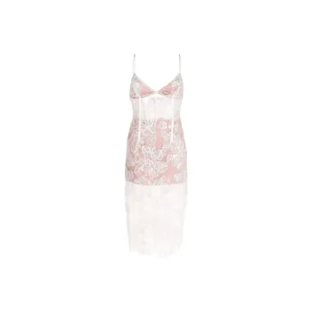 Fleur Du Mal Floral embroidered Sequinned Midi Dress