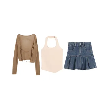TWOPLUMGIRLS Two Piece Skirt Sets Women's