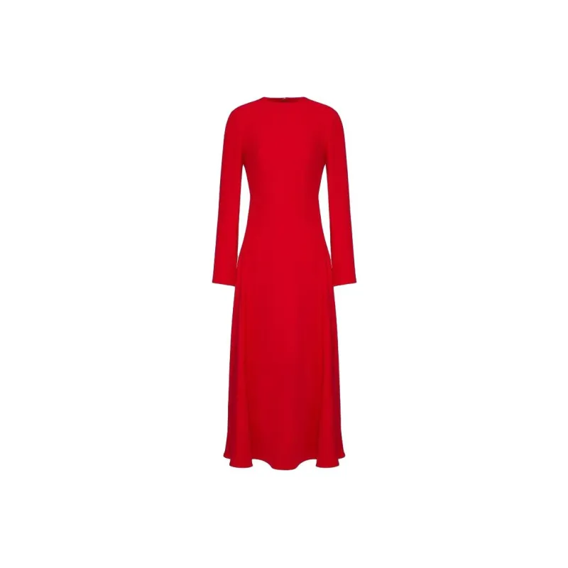 Valentino Long Sleeved Dress Women's Red-0