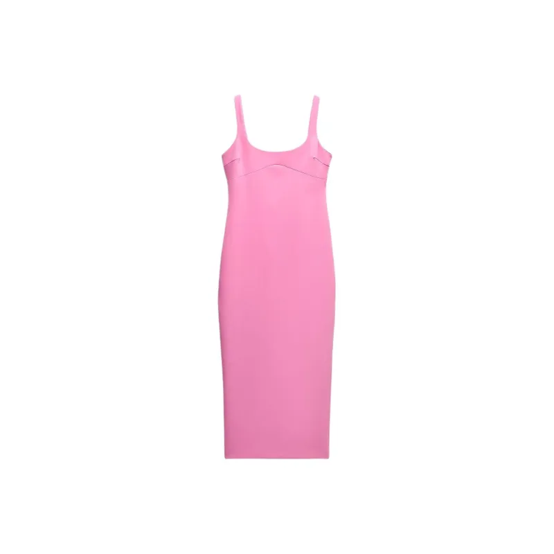 ZARA Slip Dresses Women's Dark Purple Red-0