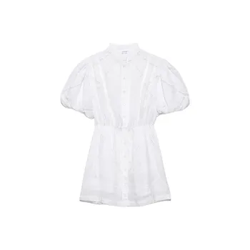 FRAME Short Sleeved Dress Women's White