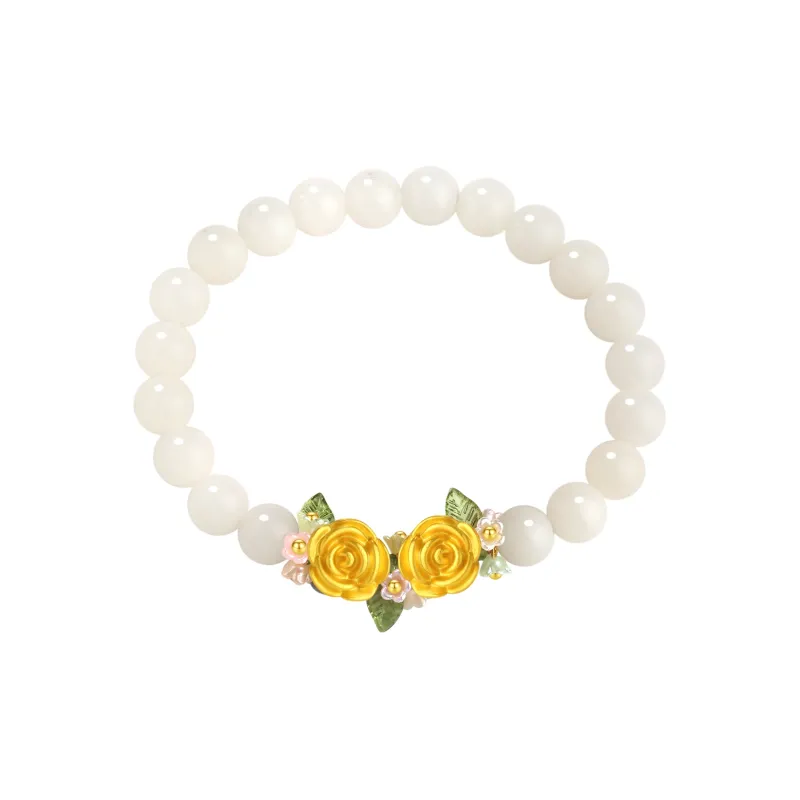 AWD White Jade Bodhi Bracelets Women's-0