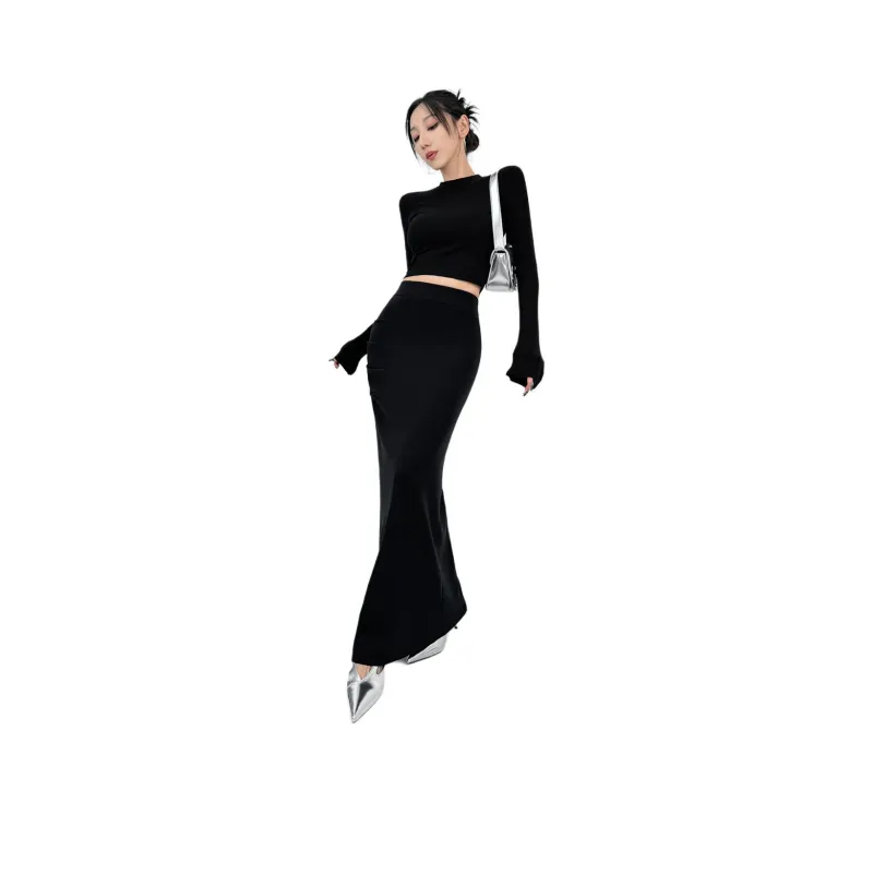 DOUBLE Z SHOP Knit Long Skirt Women's-0