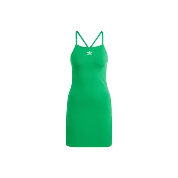 Adidas Originals 3-Stripes Mini Dress Slip Dresses Women's Green
