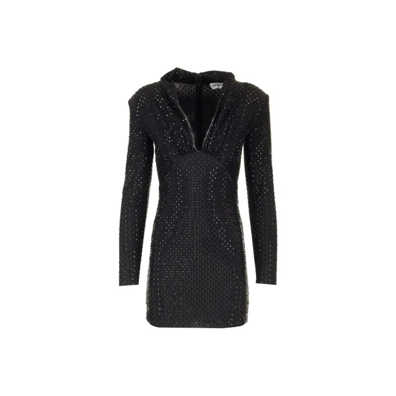 Self portrait Rhinestone Embellished Mini Dress-0