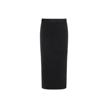 MaxMara Studio Knit Long Skirt Women's Black