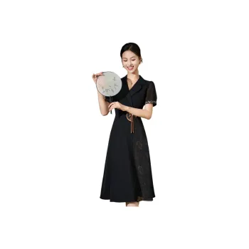 Mylan Short Sleeved Dress Women's Black