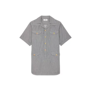 CELINE SS25 Short Sleeved Dress Women's Indigo
