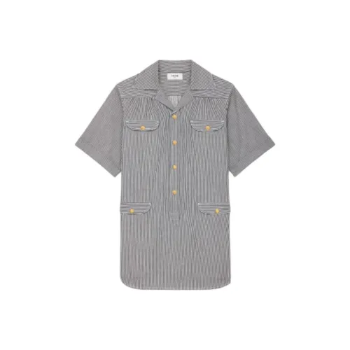 CELINE SS25 Short Sleeved Dress Women's Indigo