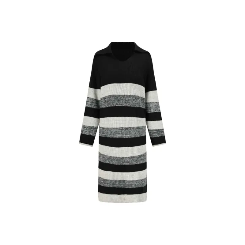 UPNANAWANG Long Sleeved Dresses Women's Black-0