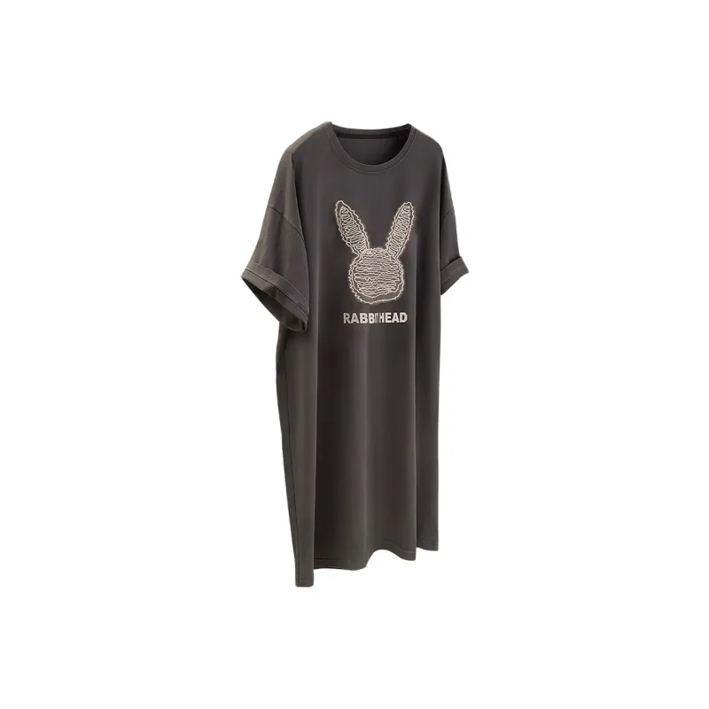 Cypress House Short Sleeved Dresses Women's Dark Gray-0