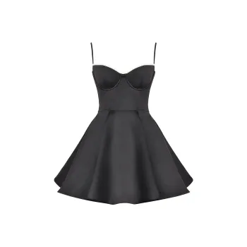 HOUSE OF CB MINIMOISELLE Slip Dress Women's BLACK/Black