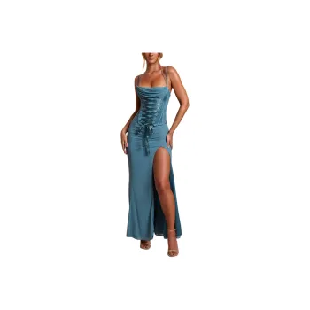 OH POLLY CORALIE Slip Dresses Women's Cyan