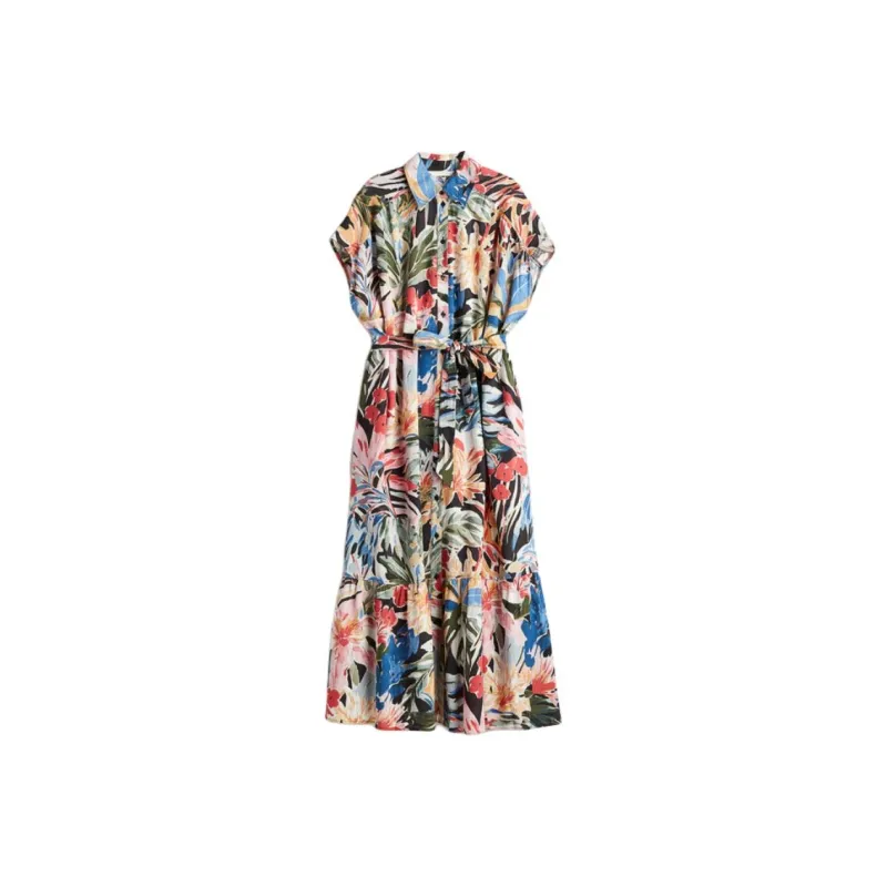 H&M Short Sleeved Dress Women's Floral-0