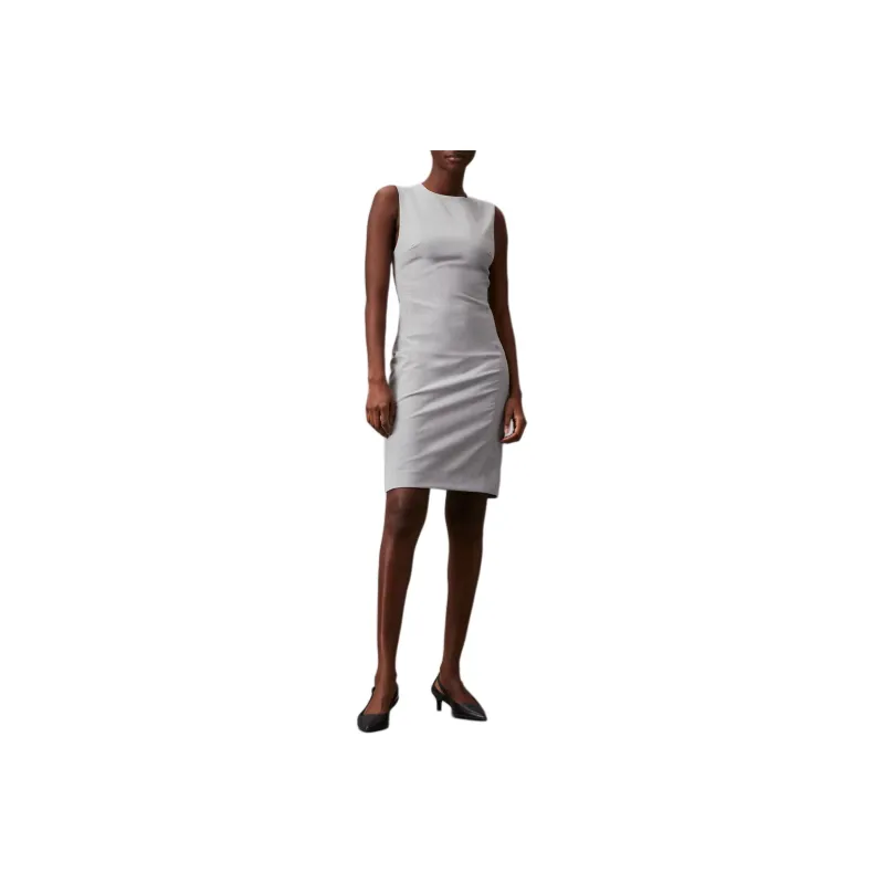 Calvin Klein Dart Detailed Sleeveless Mini Dress-0