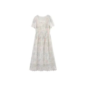 A Paradise For Awakening Short Sleeved Dress Women's Green