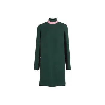 Burberry Long-Sleeved Dresses Women's Green