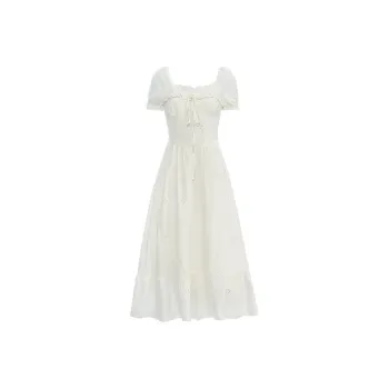 PLANE DRIFT Short Sleeved Dress Women's Apricot