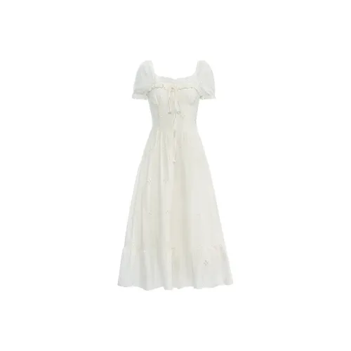 PLANE DRIFT Short Sleeved Dress Women's Apricot