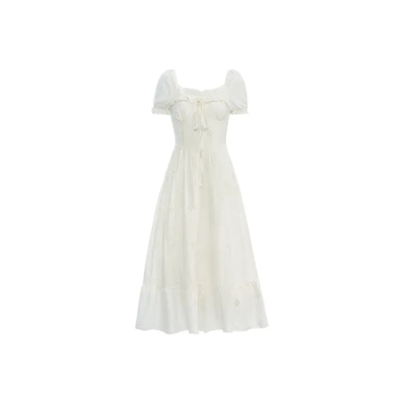 PLANE DRIFT Short Sleeved Dress Women's Apricot-0