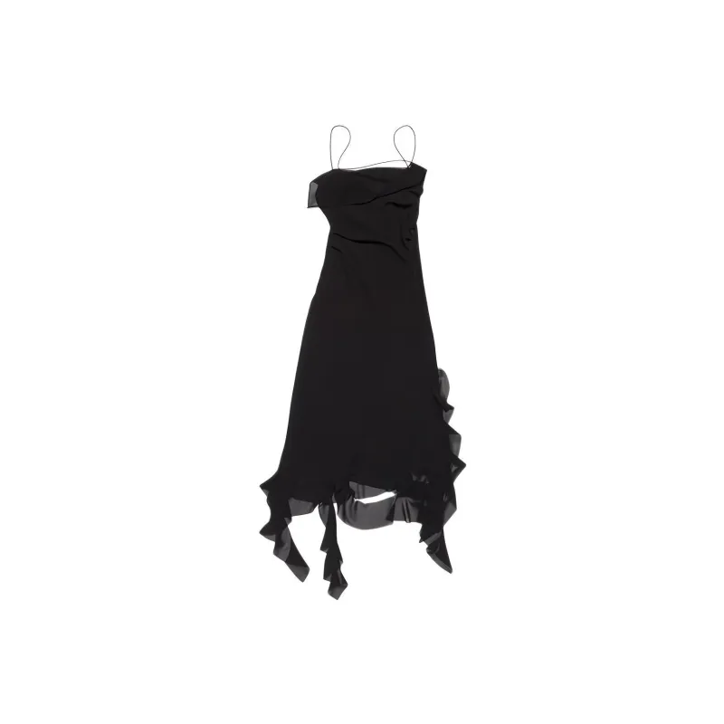 Acne Studios Ruffle detailed Midi Dress-0