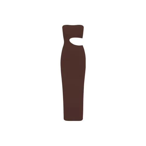 Skims Sleeveless Dresses Women's Cocoa Brown