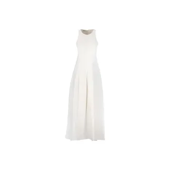 Brunello Cucinelli Pleated Sleeveless Maxi Dress