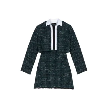 Maje 2 in 2 Tweed Minidress