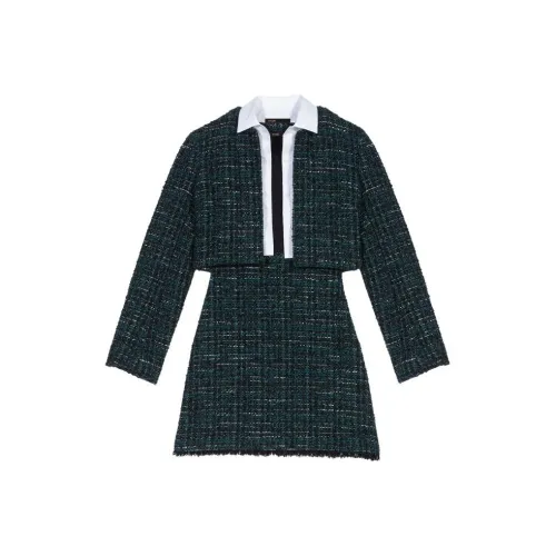 Maje 2-in-2 Tweed Minidress