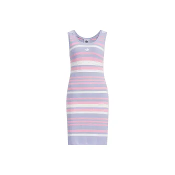 Adidas Originals KNIT DRESS Sleeveless Dress Women's Light Purple