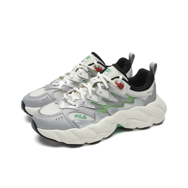 FILA Fern 2 Fern Sneakers 2.0 Abrasion Resistant, Lightweight, And Breathable Low Top Casual Shoes Men's White Silver-2