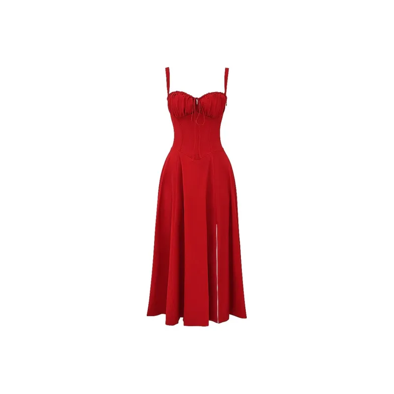 HOUSE OF CB Slip Dress Women's Red Rose-0