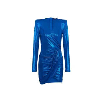 BALMAIN Long-Sleeved Dresses Women's Blue