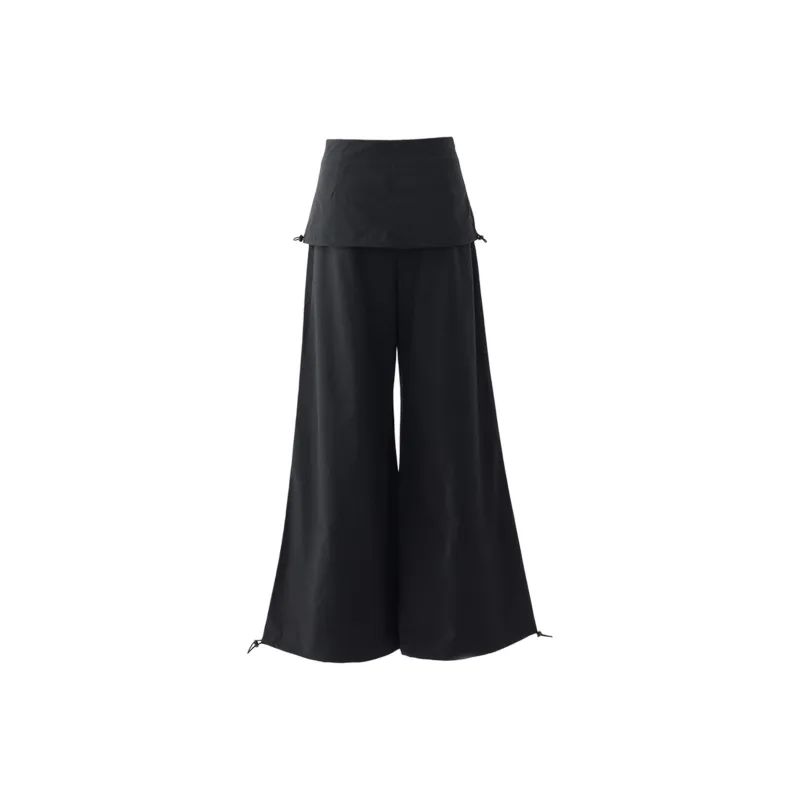 Wen Shan Casual Pants Women's Black-1