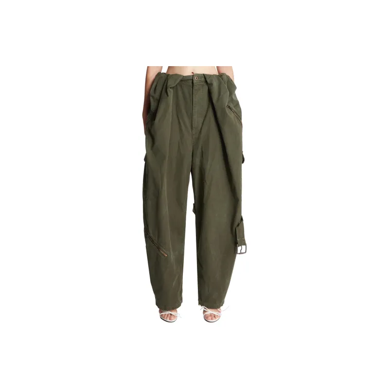 LOEWE Balloon Cargo Trousers 'Deep Olive'-0