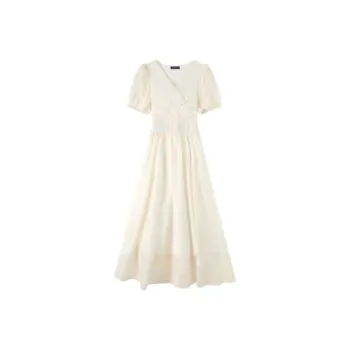 Lookinto Short Sleeved Dresses Women's Apricot