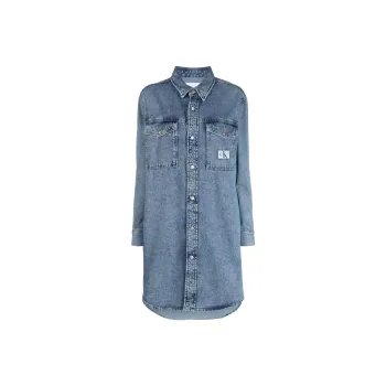 Calvin Klein Long-Sleeved Dresses Women's Blue