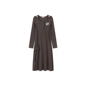 CHUU Long Sleeved Dresses Women's Dark Gray