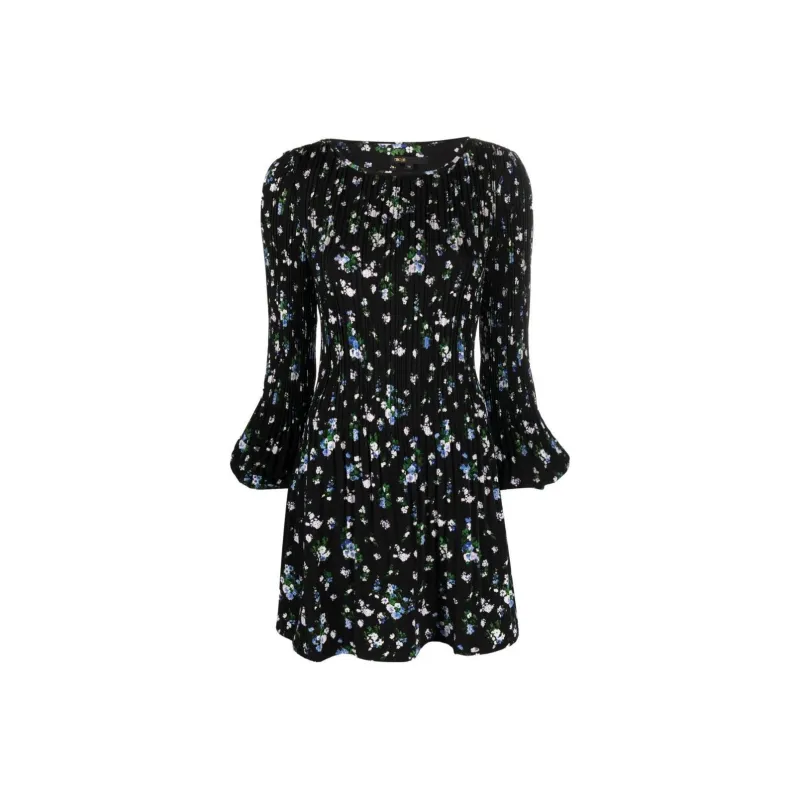 Maje Long-Sleeved Dresses Women's Black-0