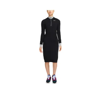 Nike Long Sleeved Dresses Women's Black/Toned Dark Gray/Dark Smoke Gray/Sail White