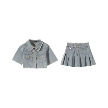 Adeworn Skirt Set Women's Washed Blue