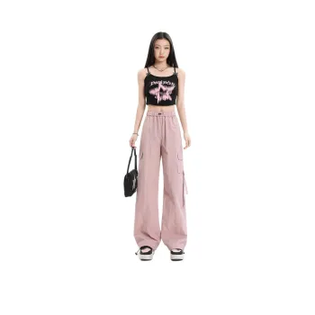 YINLEI Cargo Pants Women's Pink